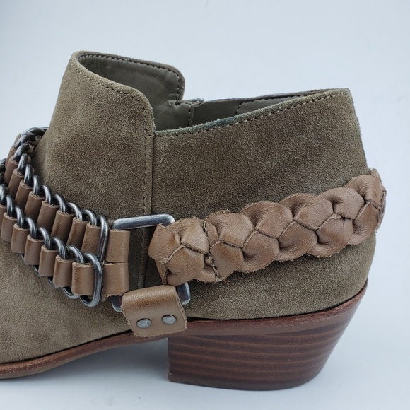 Sam Edelman Taupe Leather Ankle Boots Size 8.5 M - Picture 3 of 8